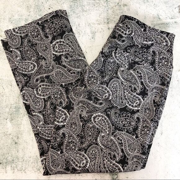 Jones New York Stretch Paisley Print Pants -Size 4 - Picture 5 of 6